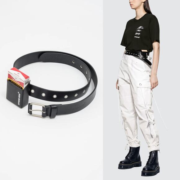 HYEIN SEO Leather Belt Cigarette Holder Black Unisex One Size Streetwear main image 5